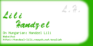 lili handzel business card